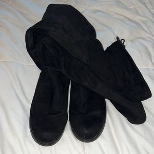 Black over the knee boots